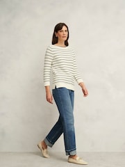 Hobbs Cream Annalise 100% Cotton Jumper - Image 1 of 4