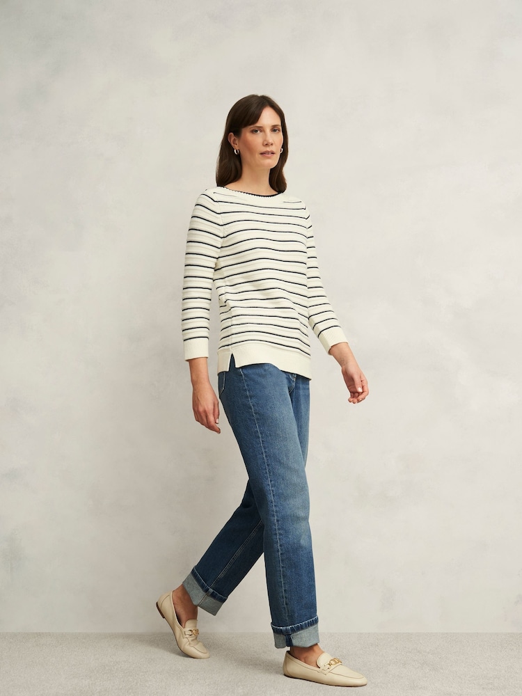 Hobbs Cream Annalise 100% Cotton Jumper - Image 1 of 4