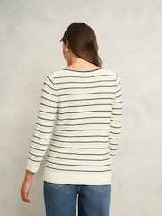 Hobbs Cream Annalise 100% Cotton Jumper - Image 2 of 4