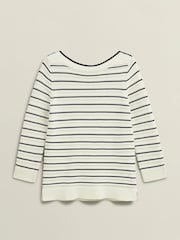 Hobbs Cream Annalise 100% Cotton Jumper - Image 4 of 4