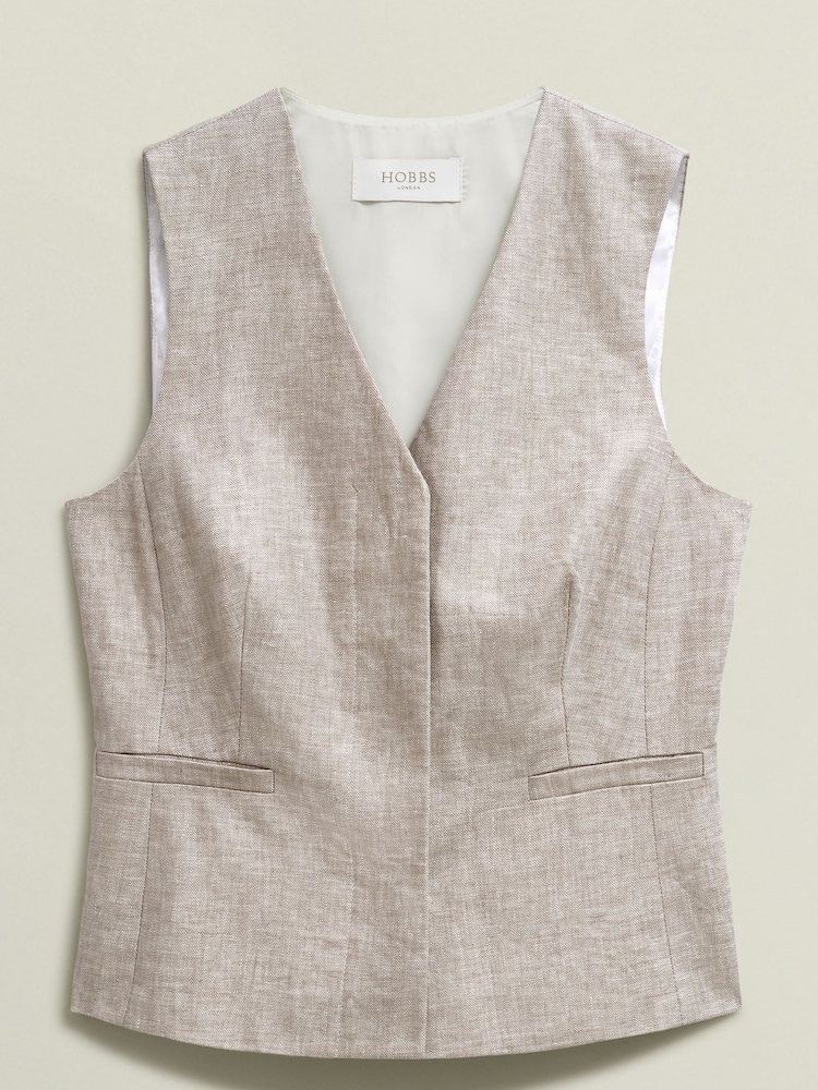 Hobbs Brown Alessia Waistcoat - Image 4 of 4 Hobbs Brown Alessia Waistcoat - Image 4 of 4