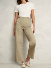 Hobbs Brown Kimmi Crop Trousers - Image 1 of 4