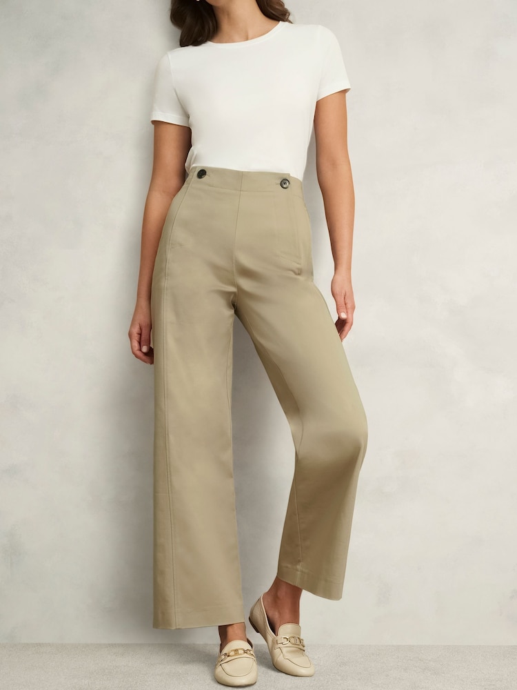 Hobbs Brown Kimmi Crop Trousers - Image 1 of 4