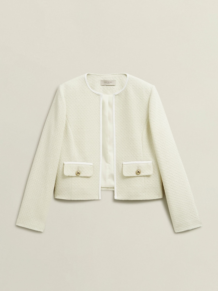 Hobbs Cream Hattie Jacket - Image 4 of 4 Hobbs Cream Hattie Jacket - Image 4 of 4