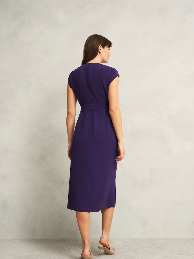 Hobbs Purple Petite Petite Tania Dress - Image 2 of 4