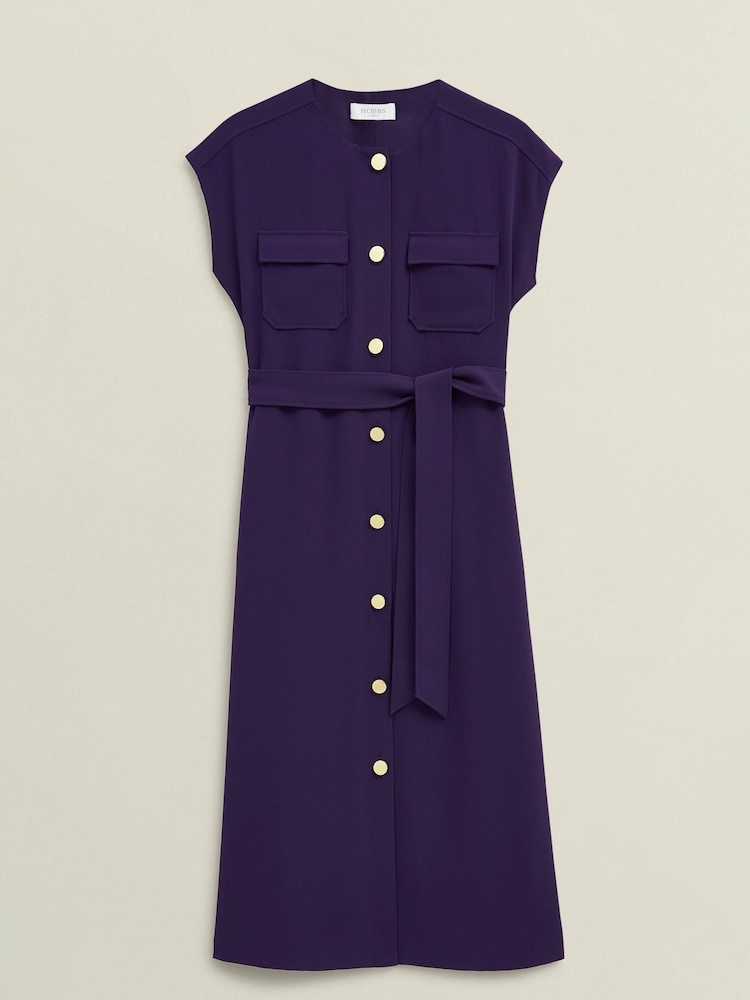 Hobbs Purple Petite Petite Tania Dress - Image 4 of 4