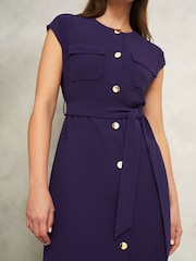 Hobbs Purple Petite Tania Dress - Image 3 of 4