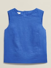 Hobbs Blue Malindi Linen Top - Image 4 of 4