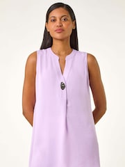Roman Pink Longline Buttoned Tunics Top - Image 1 of 5