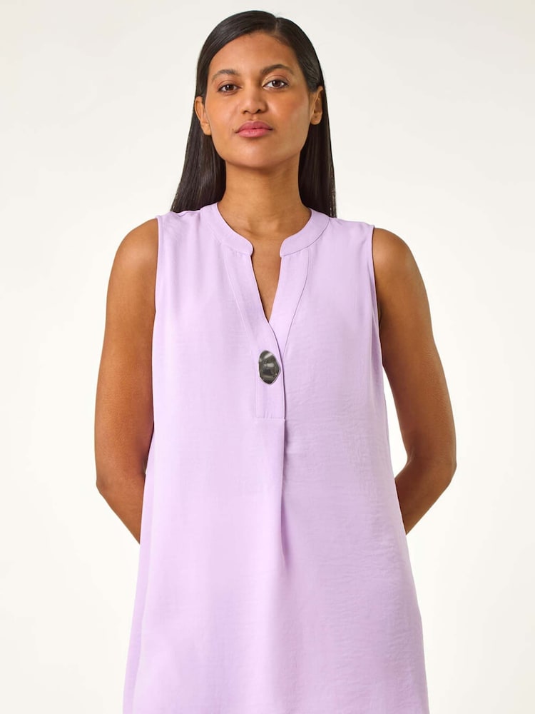 Roman Pink Longline Buttoned Tunics Top - Image 1 of 5