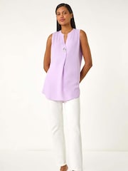 Roman Pink Longline Buttoned Tunics Top - Image 2 of 5