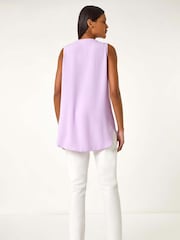Roman Pink Longline Buttoned Tunics Top - Image 3 of 5