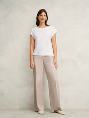Hobbs White Alycia Slub tshirts - Image 1 of 4