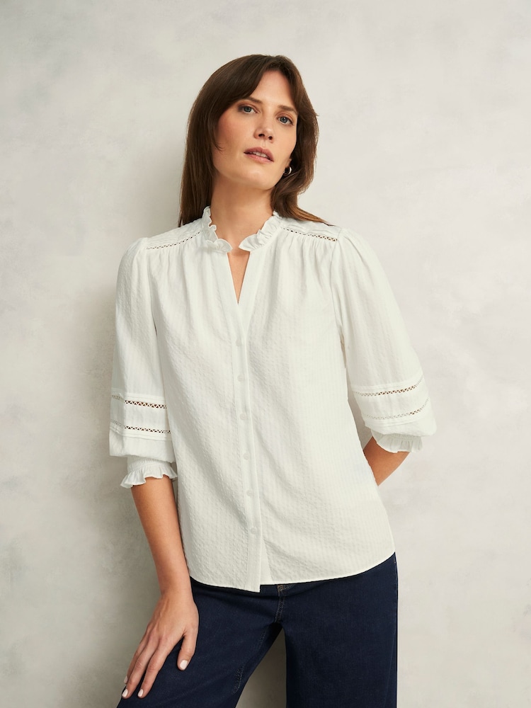 Hobbs Cream Amira Blouse - Image 1 of 4