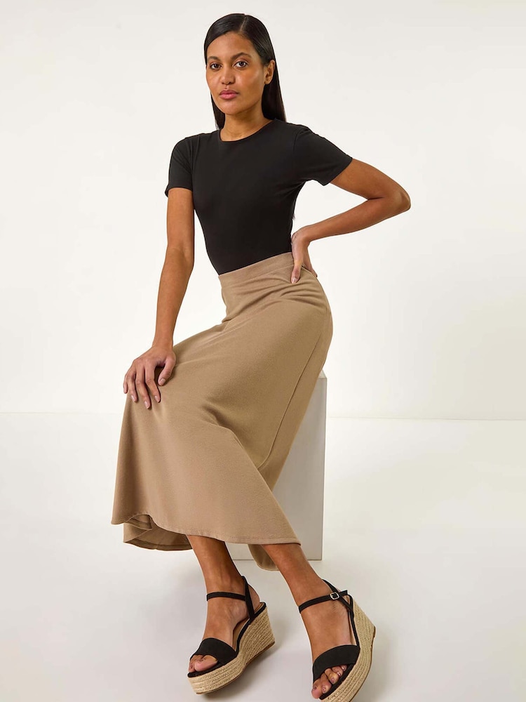 Roman Natural A-Line Pull On Stretch Skirt - Image 1 of 5