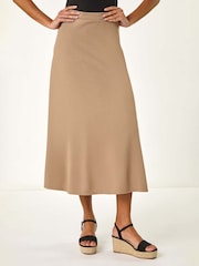 Roman Natural A-Line Pull On Stretch Skirt - Image 2 of 5