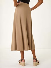 Roman Natural A-Line Pull On Stretch Skirt - Image 3 of 5