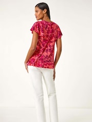 Roman Pink Angel Frill Sleeve T-Shirt - Image 3 of 5