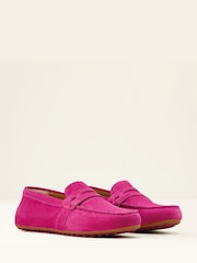 Розовый - Коричневые замшевые мокасины Ariat Selene вождения - Image 3 of 4