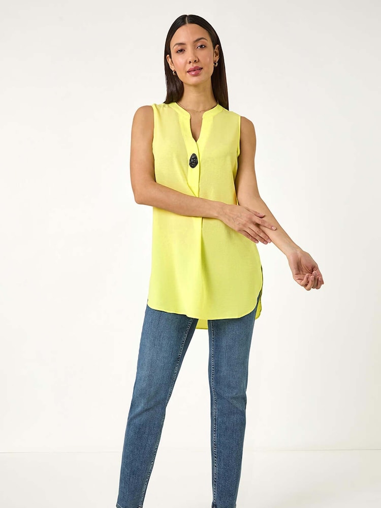 Roman Yellow Longline Buttoned Tunics Top - Image 6 of 6 Roman Yellow Longline Buttoned Tunics Top - Image 6 of 6