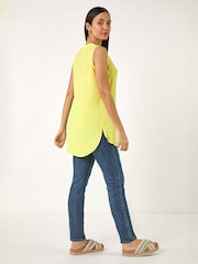 Roman Yellow Longline Buttoned Tunics Top - Image 3 of 5