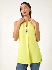 Roman Yellow Longline Buttoned Tunics Top - Image 4 of 5
