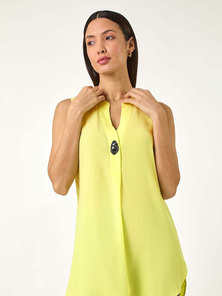 Roman Yellow Longline Buttoned Tunics Top - Image 2 of 6 Roman Yellow Longline Buttoned Tunics Top - Image 2 of 6
