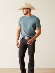 Ariat Blue Eagle Rock 100% Cotton Western Back Print Graphic T-Shirt - Image 4 of 6
