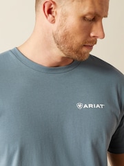 Ariat Blue Eagle Rock 100% Cotton Western Back Print Graphic T-Shirt - Image 5 of 6