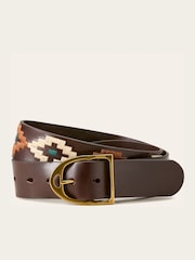 Ariat Rio Leather Embriodered Brown Polo Belt - Image 1 of 1