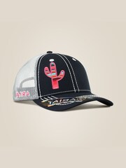 Ariat Blue Serape Cactus Trucker 100% Cotton Cap - Image 1 of 2