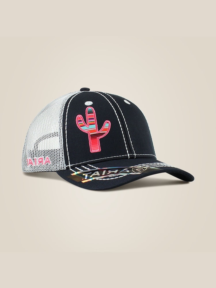 Ariat Blue Serape Cactus Trucker 100% Cotton Cap - Image 1 of 2