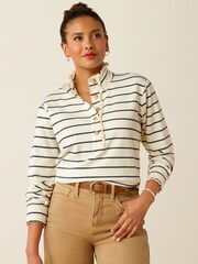 Ariat Cream Hollingworth Ruffle Button Up Jumper - Image 1 of 4