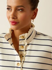 Ariat Cream Hollingworth Ruffle Button Up Jumper - Image 4 of 4