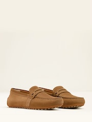 Ariat Brown Selene Suede Driving Moccasin Shoes - Image 5 of 6