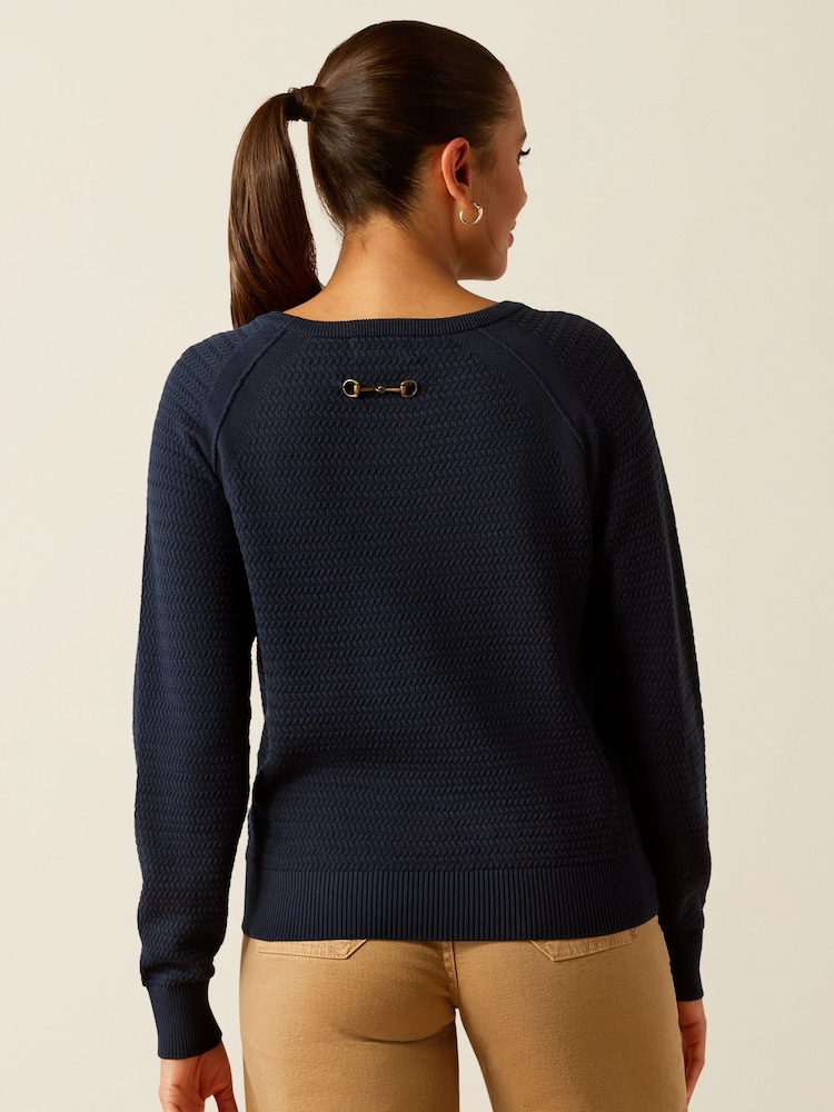 Ariat Green Cambeck Crew Neck Blend Jumper - Image 2 of 5