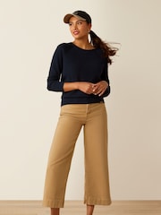 Ariat Green Cambeck Crew Neck Blend Jumper - Image 3 of 5