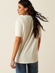 Ariat Rodeo Western Studded Graphic White T-Shirt - Image 2 of 4