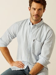 Ariat синий Grafham Seersucker Stipe - Image 1 of 5