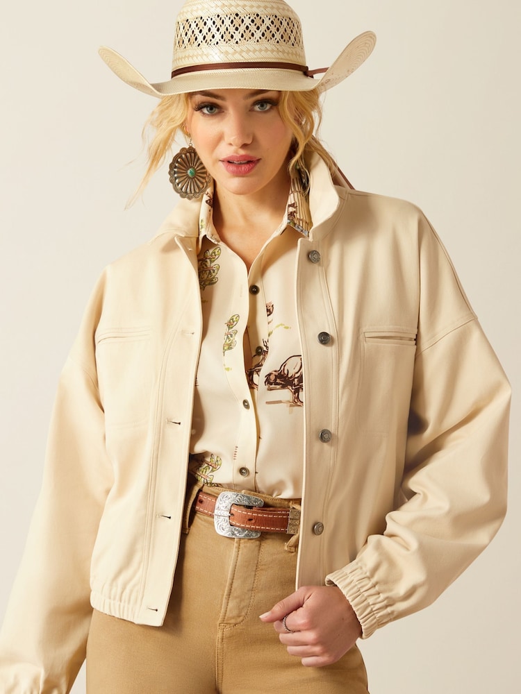 Ariat Natural Robyn Western Bomber Jacket - Image 1 of 5