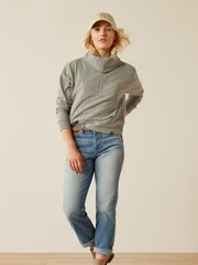 Ariat Grey Fern 1/2 Zip Sweatshirt - Image 3 of 5
