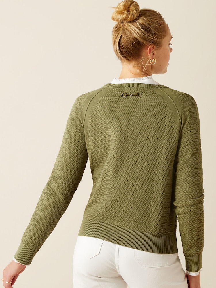 Ariat Green Cambeck Crew Neck Blend Jumper - Image 2 of 4