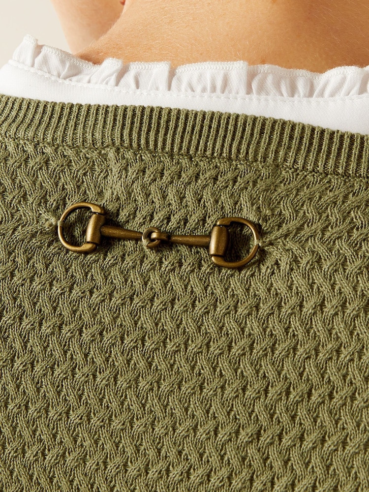 Ariat Green Cambeck Crew Neck Blend Jumper - Image 4 of 4