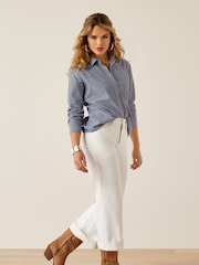 Синий - Синяя рубашка в стиле вестерн из 100% хлопка Ariat Billie Jeans - Изображение 3 из 4