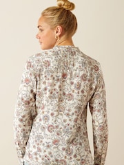 Ariat Red Clarion Ruffle Neck Paisley Print Blouse - Image 2 of 5