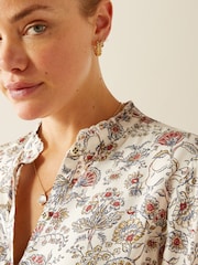 Ariat Red Clarion Ruffle Neck Paisley Print Blouse - Image 4 of 5