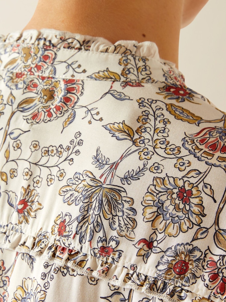 Ariat Red Clarion Ruffle Neck Paisley Print Blouse - Image 5 of 5