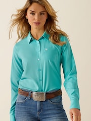 Ariat Blue Kirby Pro Stretch Western Shirt - Image 1 of 4
