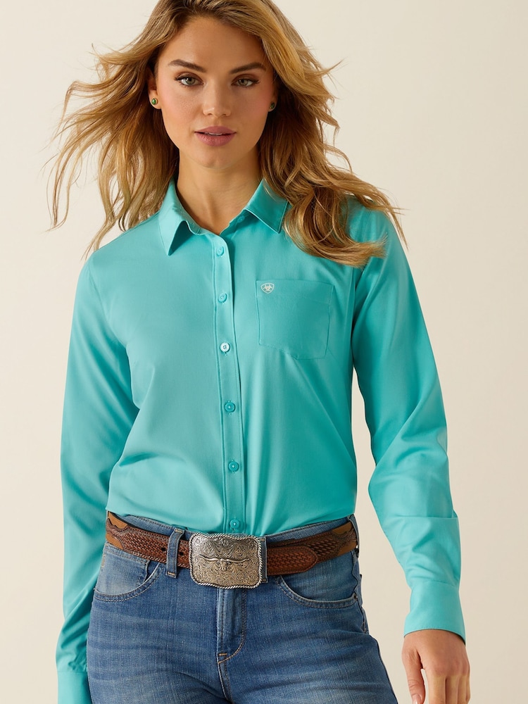 Ariat Blue Kirby Pro Stretch Western Shirt - Image 1 of 4