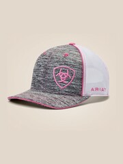 Ariat Grey Offset Shield Logo Trucker Cap - Image 1 of 2
